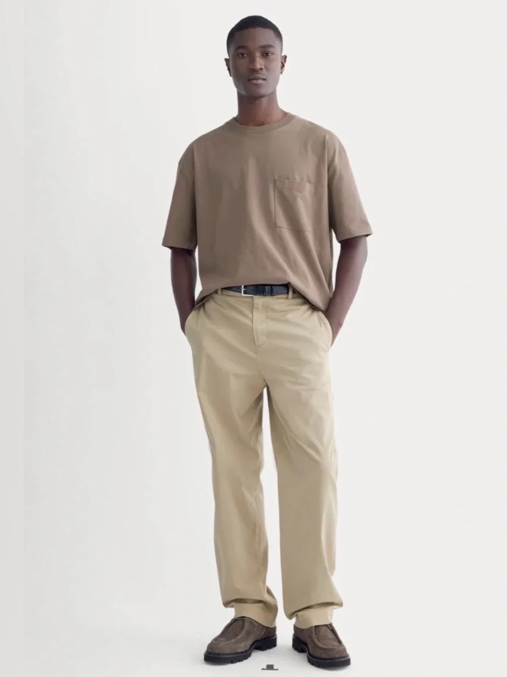 New Everlane OVERSIZED MIDWEIGHT TEE Deep Taupe Size L - Picture 13 of 13